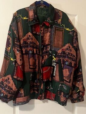 Vintage Fuda International jacket with abstract geometric